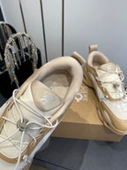 Loewe x On Cloudsolo Sneakers Cream Grey and Light Beige Polyester and Mesh 533485