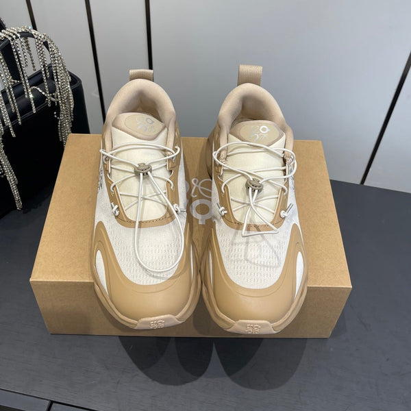 Loewe x On Cloudsolo Sneakers Cream Grey and Light Beige Polyester and Mesh 533485