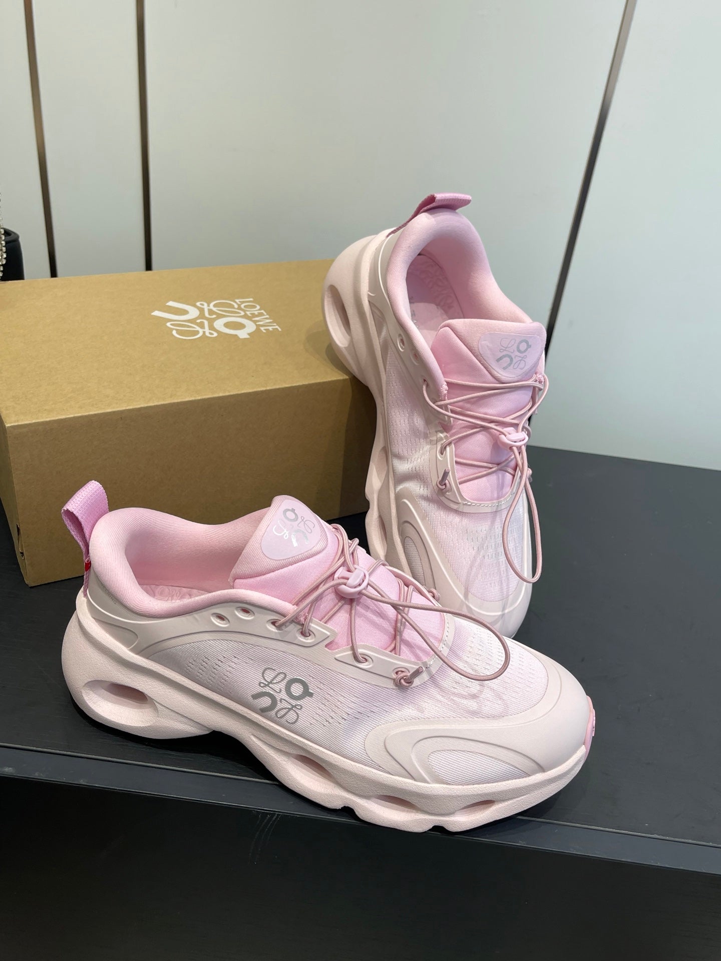 Loewe x On Cloudsolo Sneakers Pink Polyester and Mesh 533486
