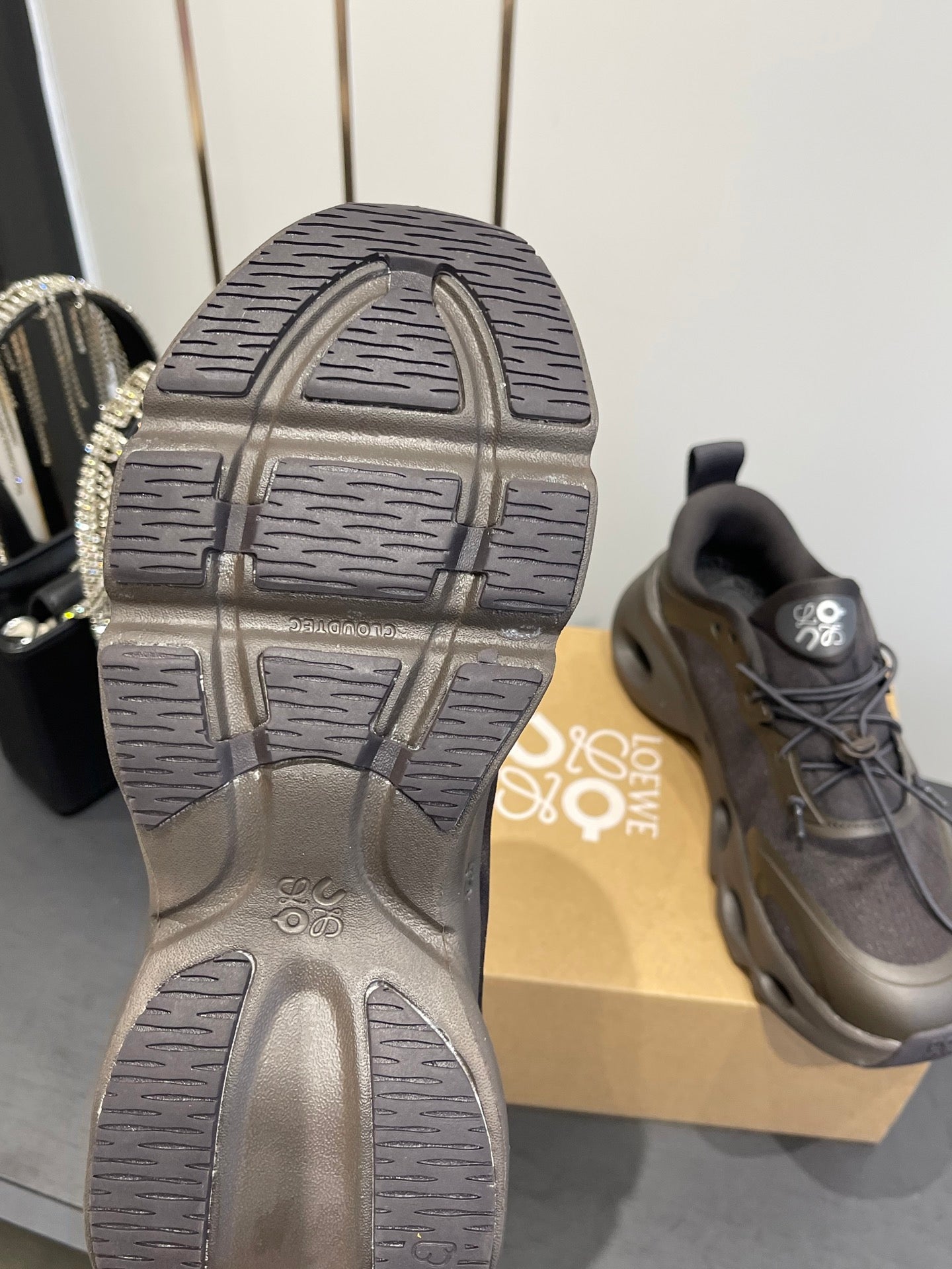 Loewe x On Cloudsolo Sneakers Brown Polyester and Mesh 533487