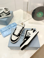 PRA DOWNTOWN NAPPA SNEAKERS BLACK AND WHITE CALFSKIN