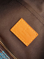 Lv Keepall Bandouliere 25 Multicolor Damier Ebene Canvas GHW