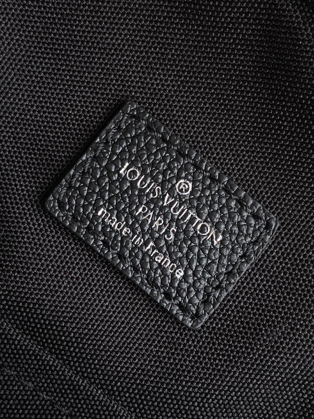 Lv Avenue Slingbag Black Damoflage Black Canvas- Black Metal