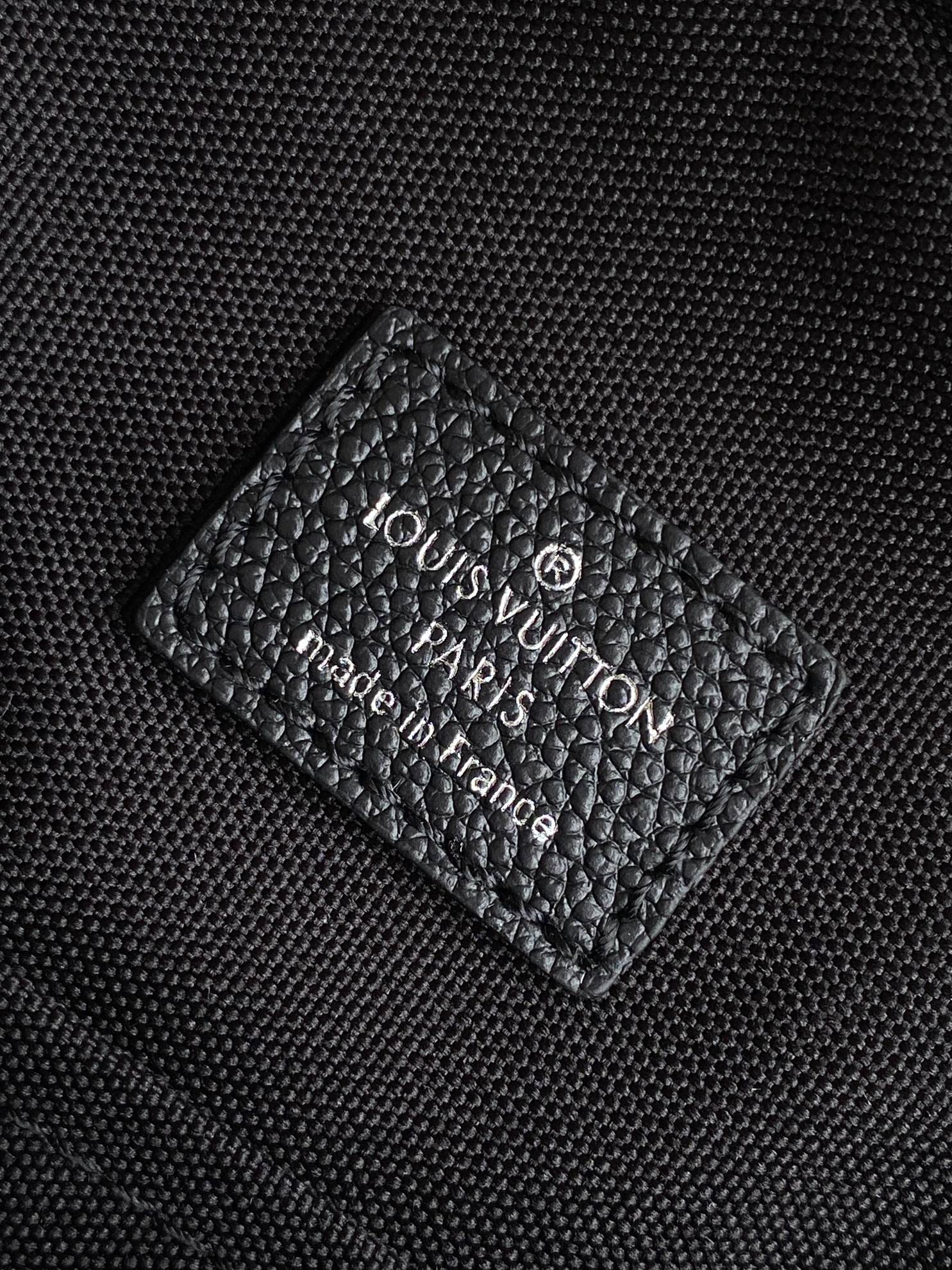Lv Avenue Slingbag Black Damoflage Black Canvas- Black Metal