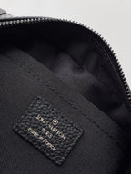 Lv Mini Soft Trunk 18.5 Black Damoflage Black Canvas- Black Metal