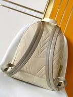 LV M22503 Takeoff Backpack Light Khaki Aerogram Cowhide