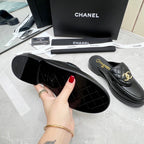 CC Mule Black Quilted Calfskin