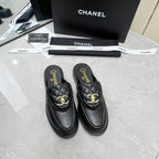 CC Mule Black Quilted Calfskin