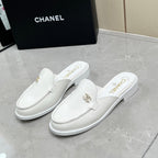 CC 25C Mule White Calfskin