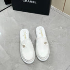 CC 25C Mule White Calfskin