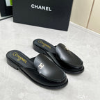 CC 25C Mule Black Calfskin