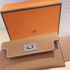 kelly pocket 50mm brown epsom silver hardware shoulder strap