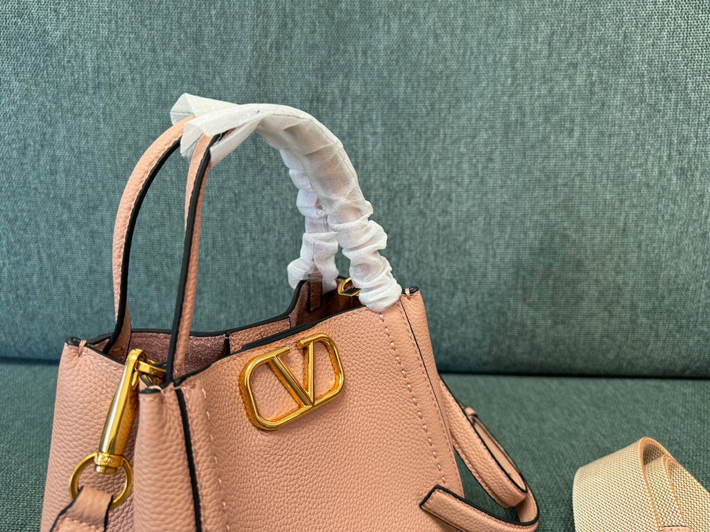 VALENTINO small 19 handbag blush pink calfskin 538535