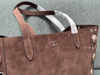 Valentino Garavani tote dark brown suede 555249