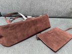 Valentino Garavani tote dark brown suede 555249