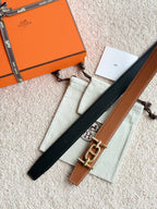 HM Ancre Buckle Belt 32mm Brown Leather 187516