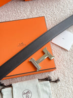 HM Constance Touareg 38mm Belt Black Ebony Leather 188430