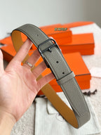 HM 35mm Romain Belt Meyer gray Leather 188394