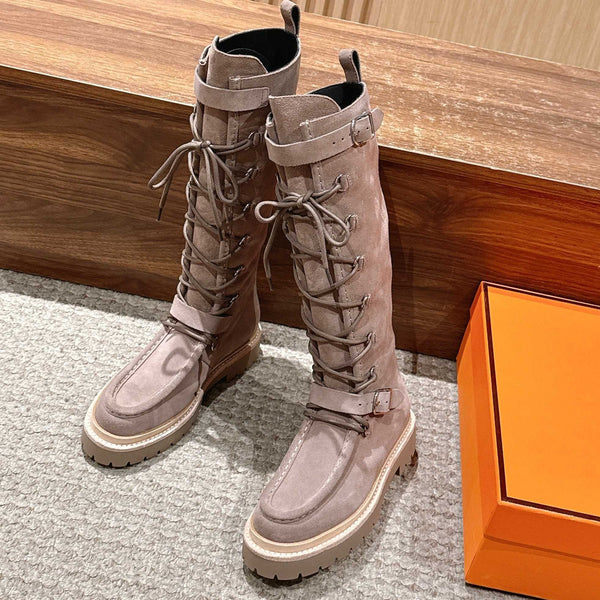 HM 25 High Boots Light Taupe Suede 512532