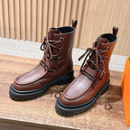 HM 25 Boots Chocolate Brown Black Calfskin 512537