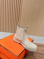 HM 25  Chelsea Ankle Boots Beige Suede 512547