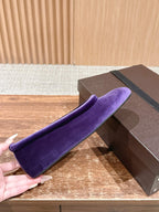 Alaia 2025 Ballet Flat Purple Velvet 553859