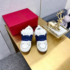 One Stud Sneaker Garavani Calfskin Fabric Blue White