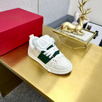 One Stud Sneaker Garavani Calfskin Fabric Dark Green White