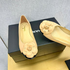 CC Loafers Nude Leather Mix Floral Pattern 297798