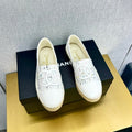 espadrilles white fabric calfskin
