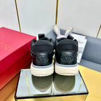 Mid-top Runboot Split Leather Sneaker 30mm Black Calfskin 994553