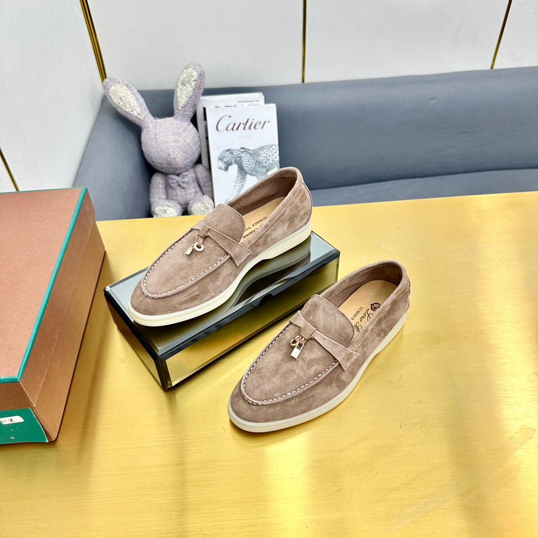 LP Summer Charms Walk Loafers Khaki Brown Suede 994500