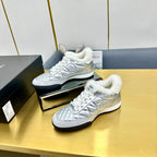 CC Low Sneaker Sliver Wool Cowhide 413857
