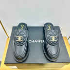 CC Loafers Mule Black Sheepskin 238488