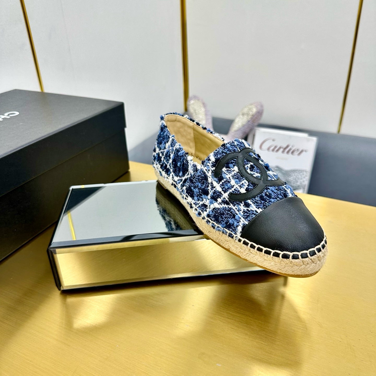 CC 25s Slip–on Espadrilles Blue Tweed 297822