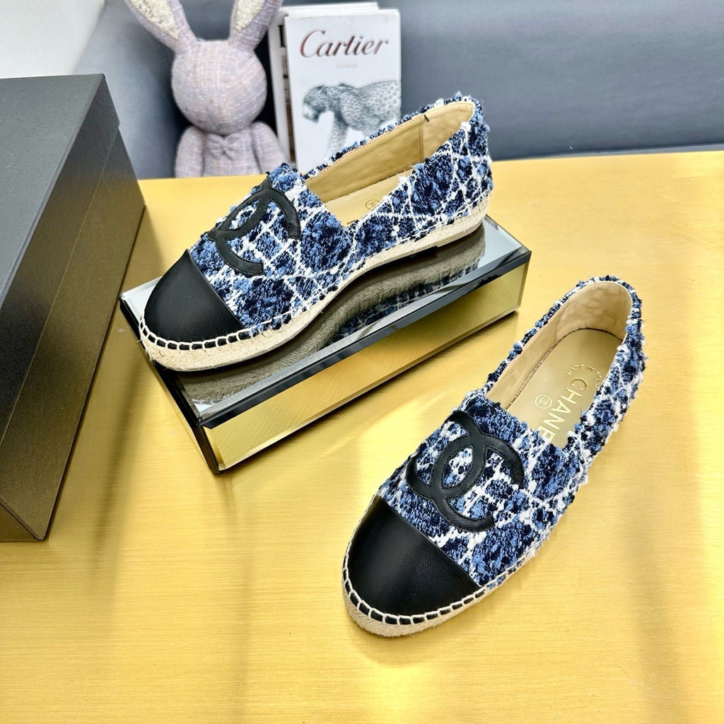 CC 25s Slip–on Espadrilles Blue Tweed 297822