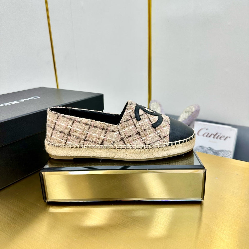 CC 25s Slip–on Espadrilles Pink Nude Tweed 297823