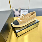 CC 25s Slip–on Espadrilles Light Brown Velvet 297829