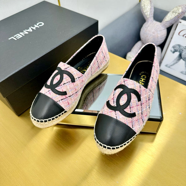CC 25s Slip–on Espadrilles Pink/Black Tweed 297826