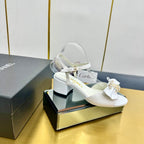 CC 25 Sandal Heels Yellow Sheepskin 238485