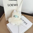 Loewe Snow Bunny Charm White Shearling and Acetate