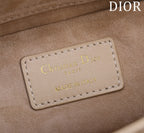 medium lady d-joy 26 light beige lambskin
