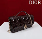 my cd mini 21 wine red patent calfskin