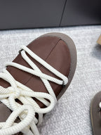 Moon Snow Fall Winter Boots Taupe Brown Wool Nylon Lining 515584