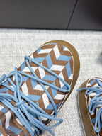Moon Boot Icon Edition Caramel Brown Geometric Print Leather Cavas 515587