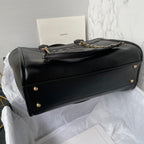 cc shopping bag 34cm black calfskin gold hardware