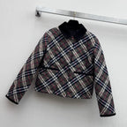 Burberry 25 Quilted Cropped Jacket Dark Grey Cotton