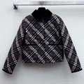 Burberry 25 Quilted Cropped Jacket Dark Grey Cotton