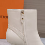 LV Sparkle Ankle Boots 70mm White Cowhide