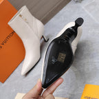 LV Sparkle Ankle Boots 70mm White Cowhide